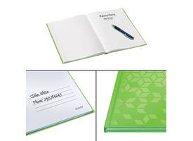 Notitieboek Leitz WOW A5 160blz 90gr lijn groen