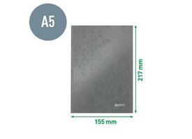 Notitieboek Leitz WOW A5 lijn zwart