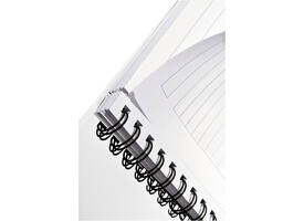 Notitieboek Leitz WOW A5 lijn spiraal PP wit