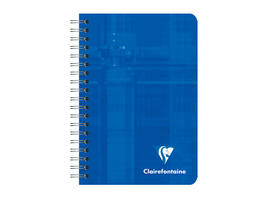 Notitieboek Clairefontaine 95x140mm 180 pagina's spiraal lijn assorti