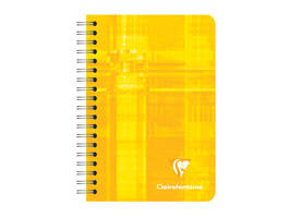 Notitieboek Clairefontaine 95x140mm 180 pagina's spiraal lijn assorti
