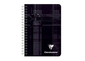 Notitieboek Clairefontaine 95x140mm 180 pagina's spiraal lijn assorti