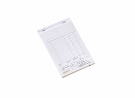 Kassablok Djois Atlanta met kopie (carbon) 142x100mm 50x2vel houtvrij wit