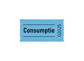 Consumptiebon Combicraft 57x30mm 2-zijdig 2x1000 stuks blauw