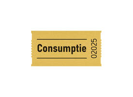 Consumptiebon Combicraft 57x30mm 2-zijdig 2x1000 stuks geel