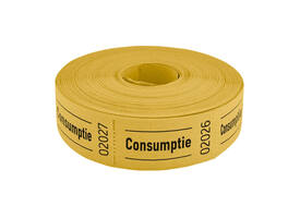 Consumptiebon Combicraft 57x30mm 2-zijdig 2x1000 stuks geel
