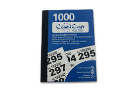 Nummerblok 1-1000 assorti 6 stuks