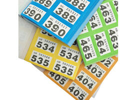 Nummerblok 1-1000 assorti 6 stuks