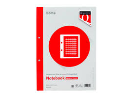 Cursusblok Quantore A4 ruit 5mm met kantlijn 200 pagina's 80gr