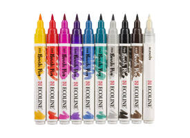 Brushpen Talens Ecoline set à 10 stuks handlettering