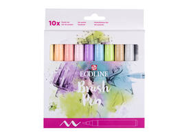 Brushpen Talens Ecoline set à 10 stuks pastel