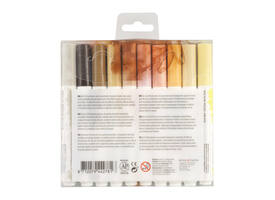 Brushpen Talens Ecoline set à 10 stuks huid