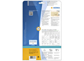 Etiket HERMA 8670 A4 63.5x38.1mm folie transparant mat 525 stuks