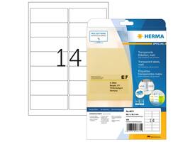 Etiket HERMA 8671 A4 99.1x38.1mm folie transparant mat 350 stuks