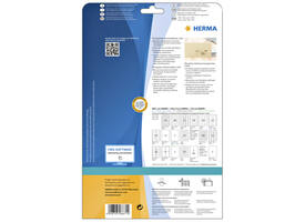 Etiket HERMA 8671 A4 99.1x38.1mm folie transparant mat 350 stuks