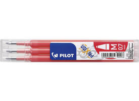 Rollerpenvulling Pilot friXion medium koraalroze set à 3 stuks
