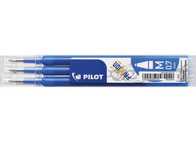 Rollerpenvulling Pilot friXion medium hemelsblauw set à 3 stuks