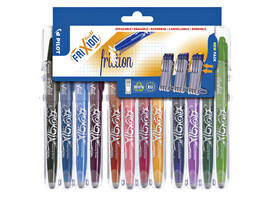 Rollerpen PILOT friXion medium assorti Set2Go à 12 stuks