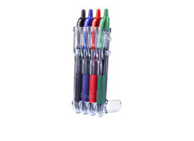 Gelschrijver Pilot clicker medium basis assorti Set2Go à 4 stuks