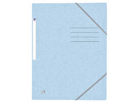 Elastomap Oxford Top File+ A4 3 kleppen 390gr pastel blauw