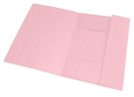 Elastomap Oxford Top File+ A4 3 kleppen 390gr pastel roze
