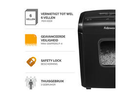 Papiervernietiger Fellowes Powershred 6M snippers 4x12mm
