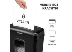 Papiervernietiger Fellowes Powershred 6M snippers 4x12mm