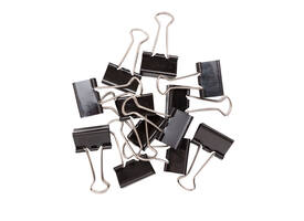Papierklem MAUL 215 foldback 25mm capaciteit 9mm zwart 12 stuks