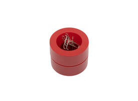 Papercliphouder MAUL Pro magnetisch Ø73x60mm rood
