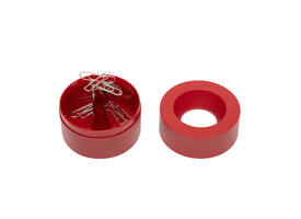 Papercliphouder MAUL Pro magnetisch Ø73x60mm rood