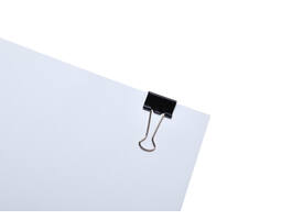 Papierklem MAUL foldback 215 19mm zwart 12 stuks