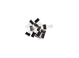 Papierklem MAUL foldback 215 19mm zwart 12 stuks