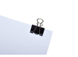 Papierklem MAUL foldback 215 13mm zwart 12 stuks