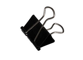 Papierklem MAUL foldback 215 13mm zwart 12 stuks