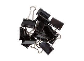 Papierklem MAUL foldback 215 13mm zwart 12 stuks