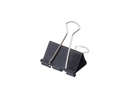 Papierklem MAUL foldback 215 19mm zwart 6 stuks