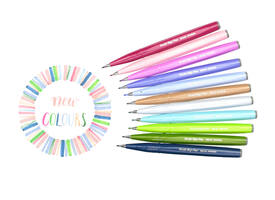 Brushpen Pentel Sign SES15C pastel assorti 12 stuks