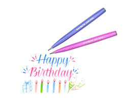 Brushpen Pentel Sign SES15C pastel assorti 12 stuks