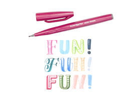 Brushpen Pentel Sign SES15C pastel assorti 12 stuks