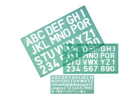 Lettersjabloon Linex hoofletters/letters/cijfers set á 3 stuks