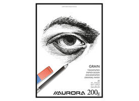 Tekenblok Aurora A4 20 vel 200 gram Grain papier