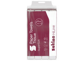 Handdoek Satino PT2 HiLine w-vouw 2-laags 206x320mm 25x120 vel wit 276600