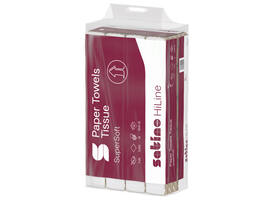 Handdoek Satino PT2 HiLine w-vouw 2-laags 206x320mm 25x120 vel wit 276600