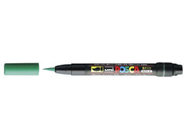 Paintmarker Uni POSCA PCF350 Brush 1-10mm donkergroen