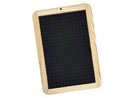 Krijtbord Giotto houten frame 180x260mm geruit zwart
