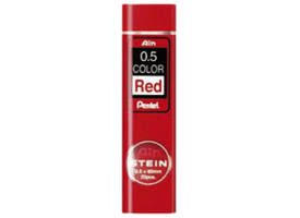 Potloodstift Pentel Ain Stein HB 0.5mm rood koker à 20 stuks