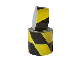 Waarschuwingstape IEZZY 50mmx66m zwart/geel