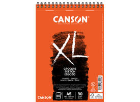 Schetspapier Canson XL Sketch 60vel 90gr A5 ivoorwit