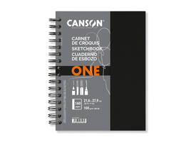 Schetsboek Canson Art Book One spiraalgebonden 80vel 100gr 216x279mm wit