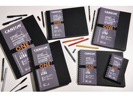 Schetsboek Canson Art Book One spiraalgebonden 80vel 100gr 216x279mm wit
